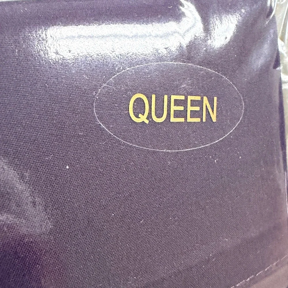 HC Collection Platinum 1800 Queen Sheet Set Eggplant Purple Microfiber 4 Piece